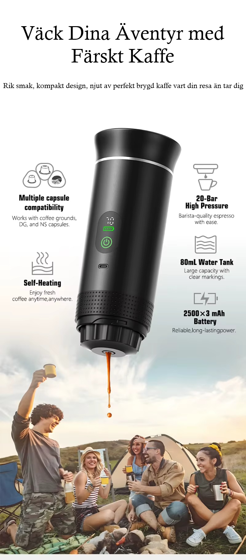 CaféLuxe Go™ - Portabel kaffemaskin